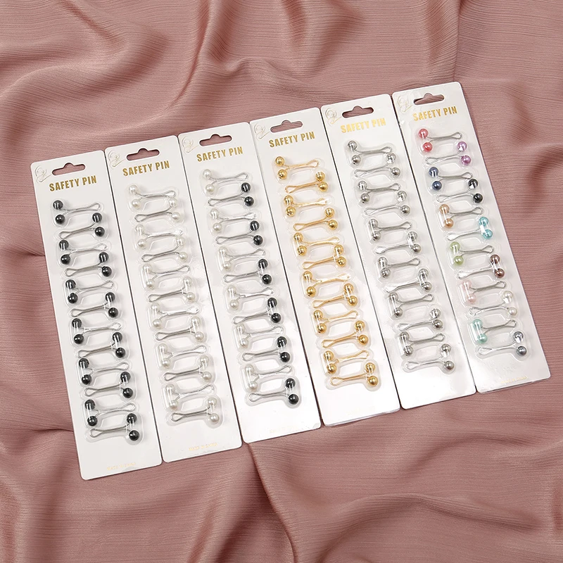 Ethnic Fashion Wear - 12pcs/Bag Muslim Hijab Pins Scarf Fashion