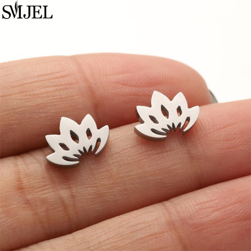 Ethnic Fashion Show - Vintage Fashion Lotus Flower Earrings Retro