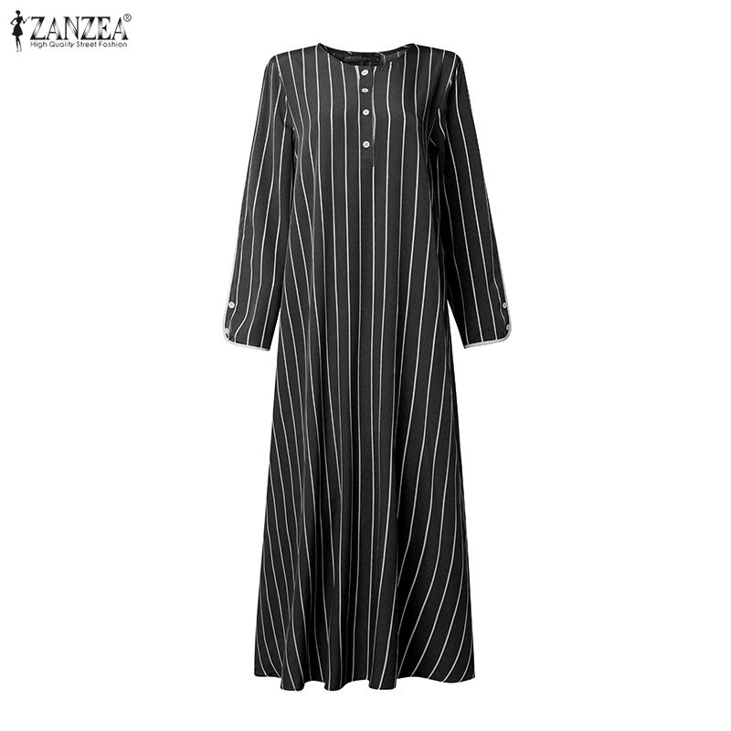 Muslim Modest Striped Maxi Dre - Abaya Modest Wear review and price