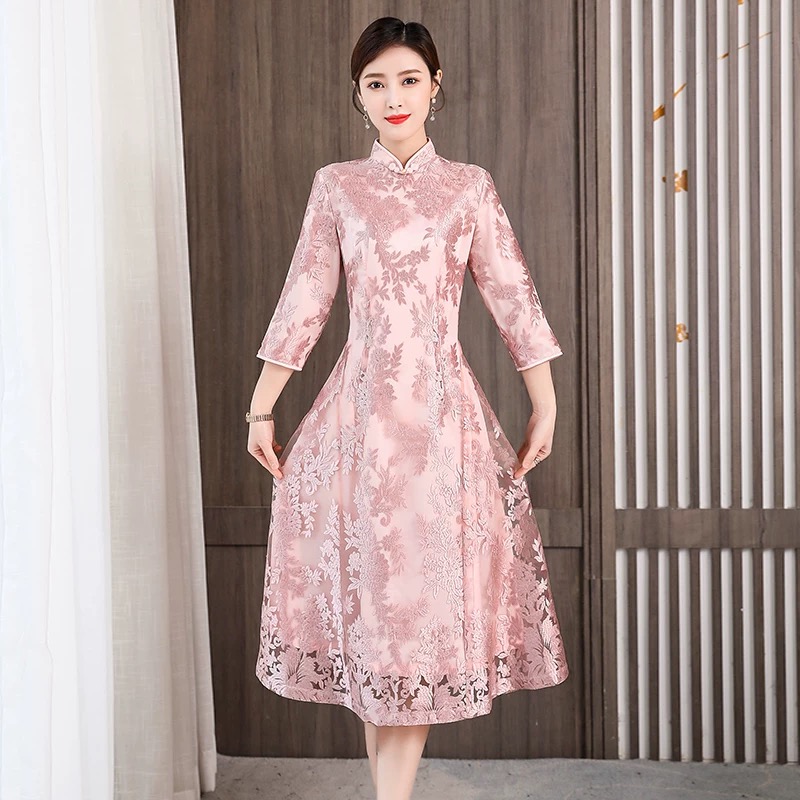 Elegant Women Aodai Vietnam Ch - Ao Dai Vietnam Dress review and price