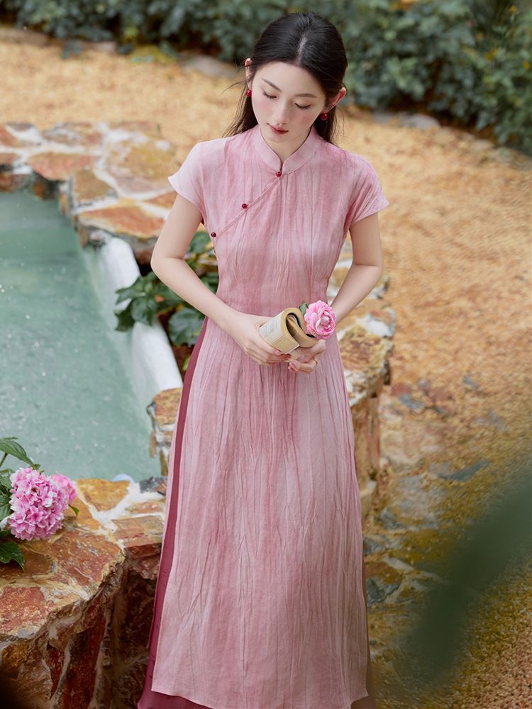 Spring summer vietnam aodai ch - Ao Dai Vietnam Dress review and price