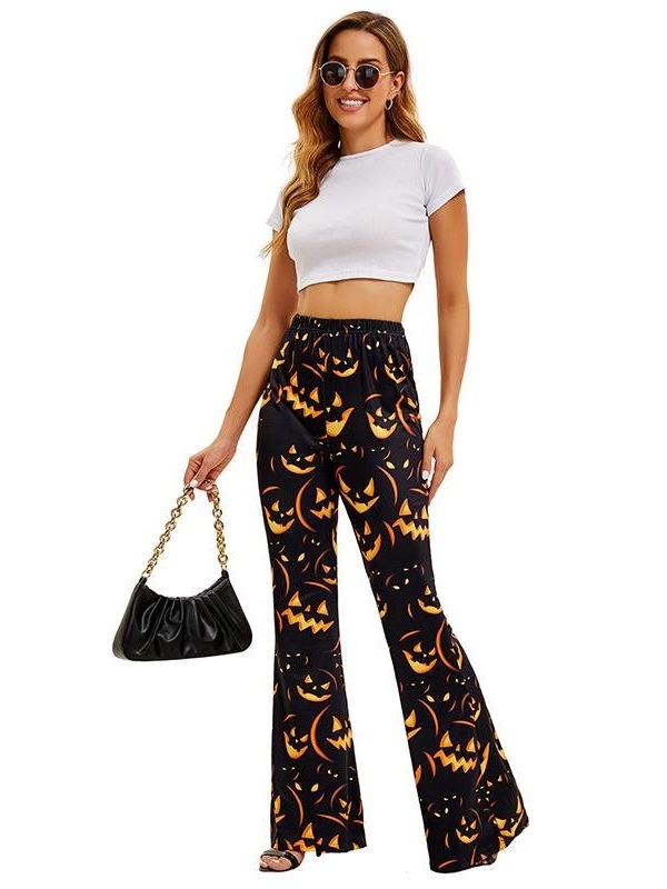 Halloween Bat Pumpkin Print Wo - Ethnic Wear Fashion Brand review and price