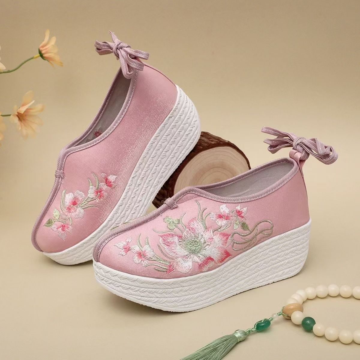Woman Ethnic Style Wedges Embr - Ethnic Style review and price