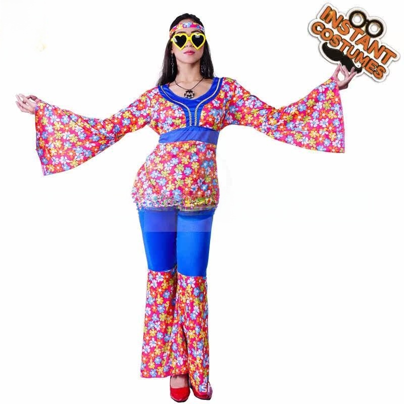 Women's Big Flower Hippie Suit - Ethnic Fashion Trend review and price