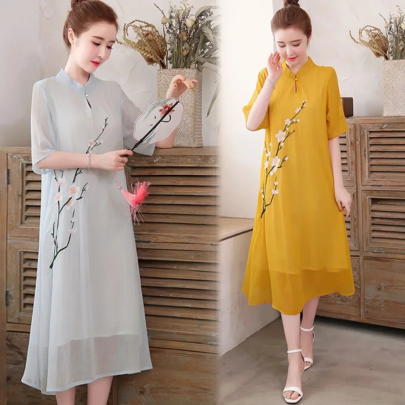 White Chinese Qipao Cheongsam  - Ao Dai Vietnam Dress review and price