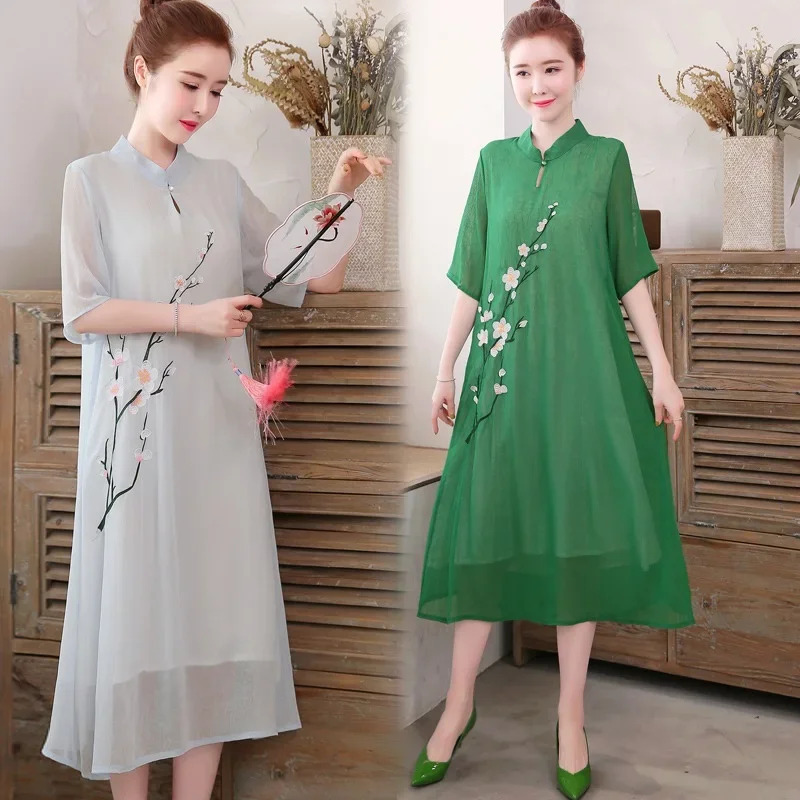 White Chinese Qipao Cheongsam  - Ao Dai Vietnam Dress review and price