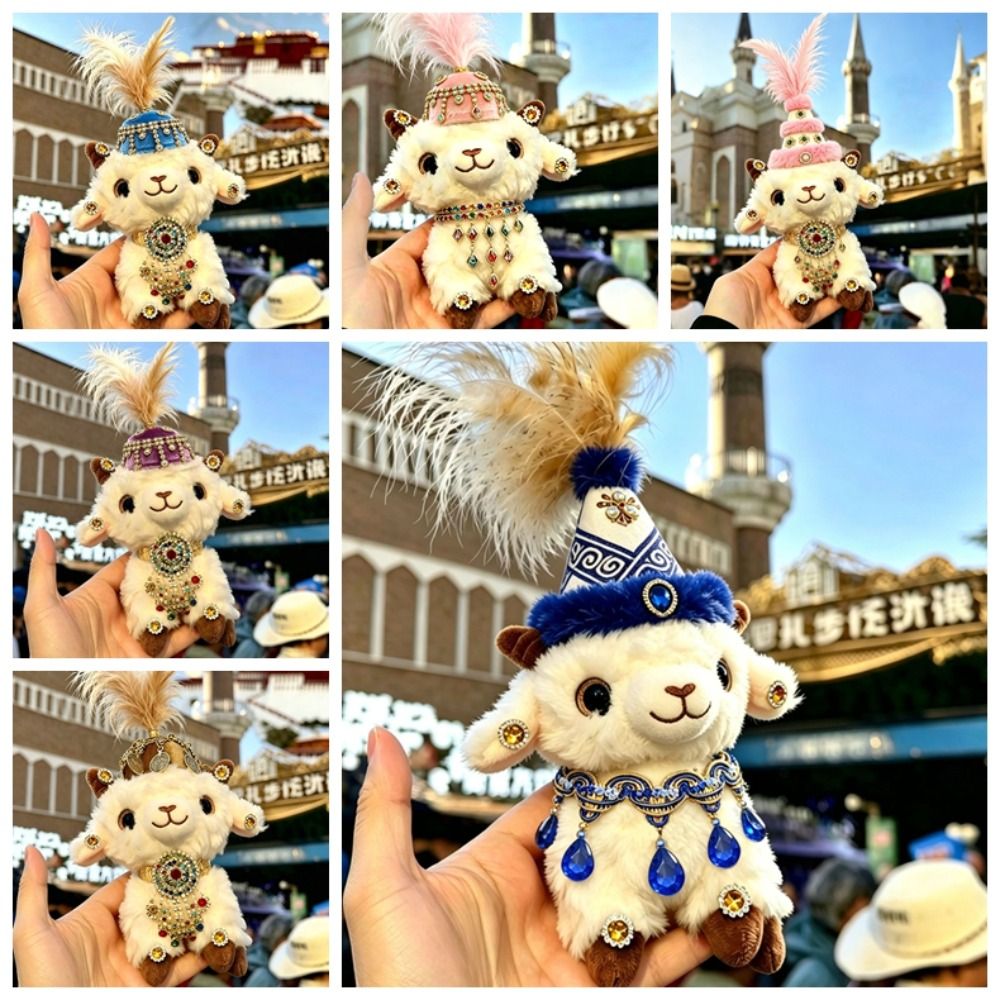 Cute Feather Rhinestone Sheep  - Ethnic Fashion Show review and price